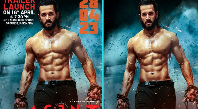 Akhil Akkineni, Surender Reddy, AK Entertainment’s Pan India Film Agent Wildest Poster Unveiled In Vijayawada To Disclose Trailer Launch Time, Akhil Jumped Off 172 Feet Building