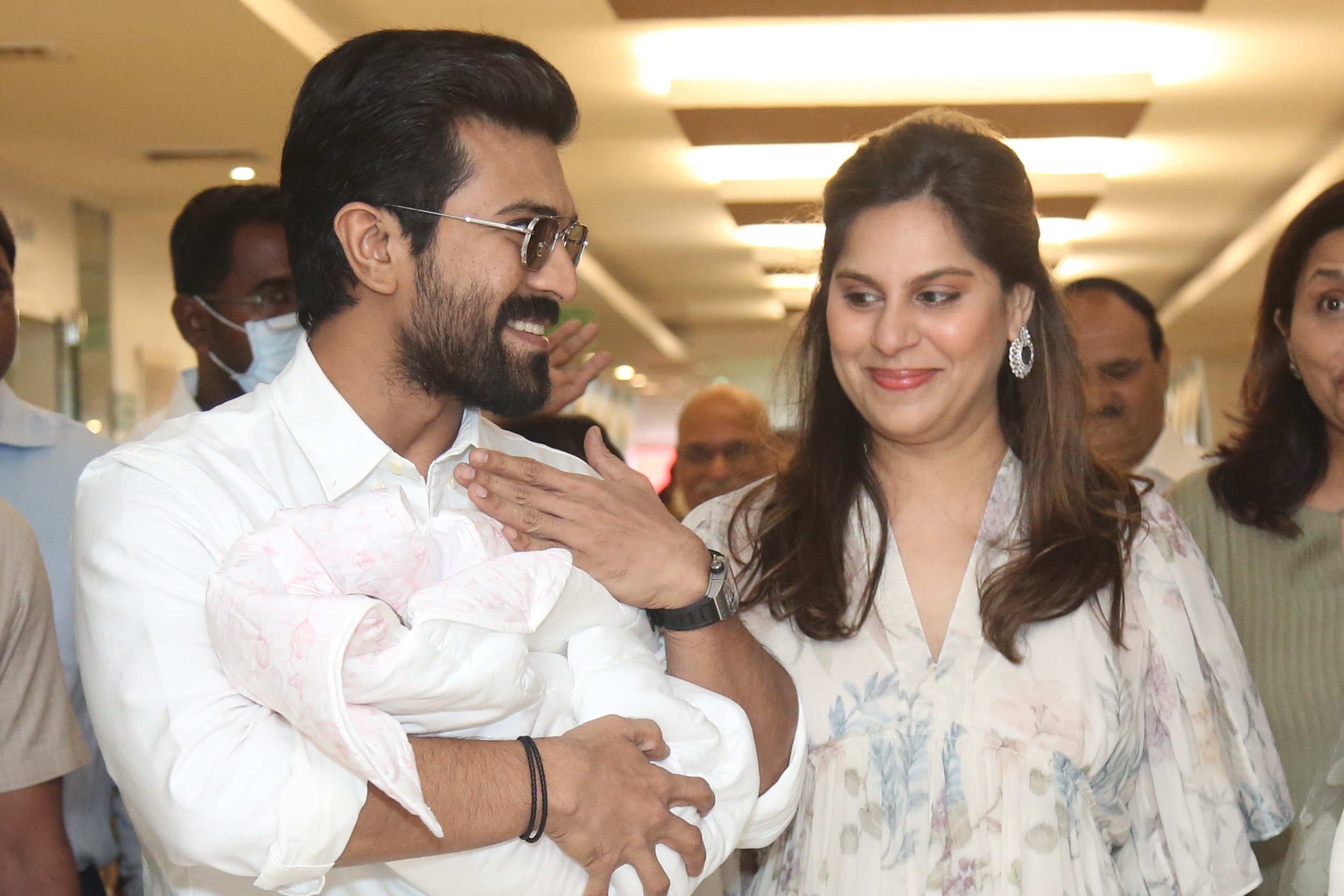 I, Upasana Decided On A Name, Will Announce It Soon : Charan Makes First Appearance With Daughter, Thanks Fans