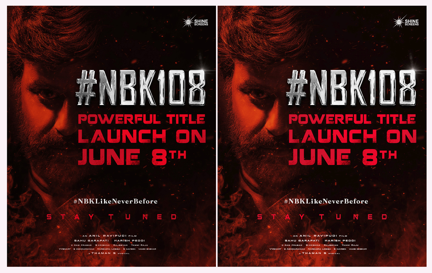 నందమూరి బాలకృష్ణ '#NBK108' టైటిల్, ఫస్ట్ లుక్ జూన్ 8న విడుదల