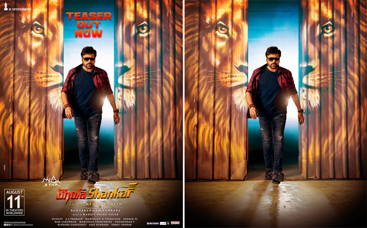 Megastar Chiranjeevi, Meher Ramesh, AK Entertainments’ Mega Mass Action Entertainer Bholaa Shankar Mega Mass Teaser Unveiled