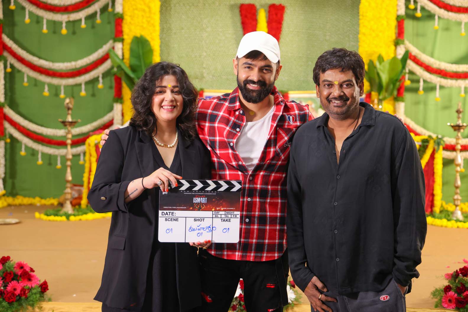 Ustaad Ram Pothineni, Puri Jagannadh, Charmme Kaur, Puri Connects Pan India Film Double iSmart Launched Grandly