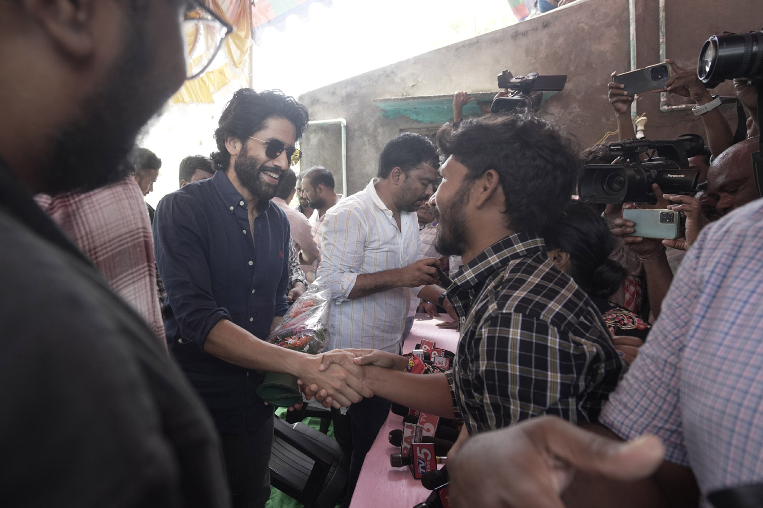 Naga Chaitanya meets fishermen families for #NC23