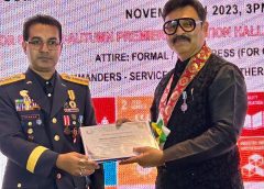 Actor Naresh is now referred to as AMB Lt. Colonel Sir Dr Naresh Vijayakrishna Ph.D