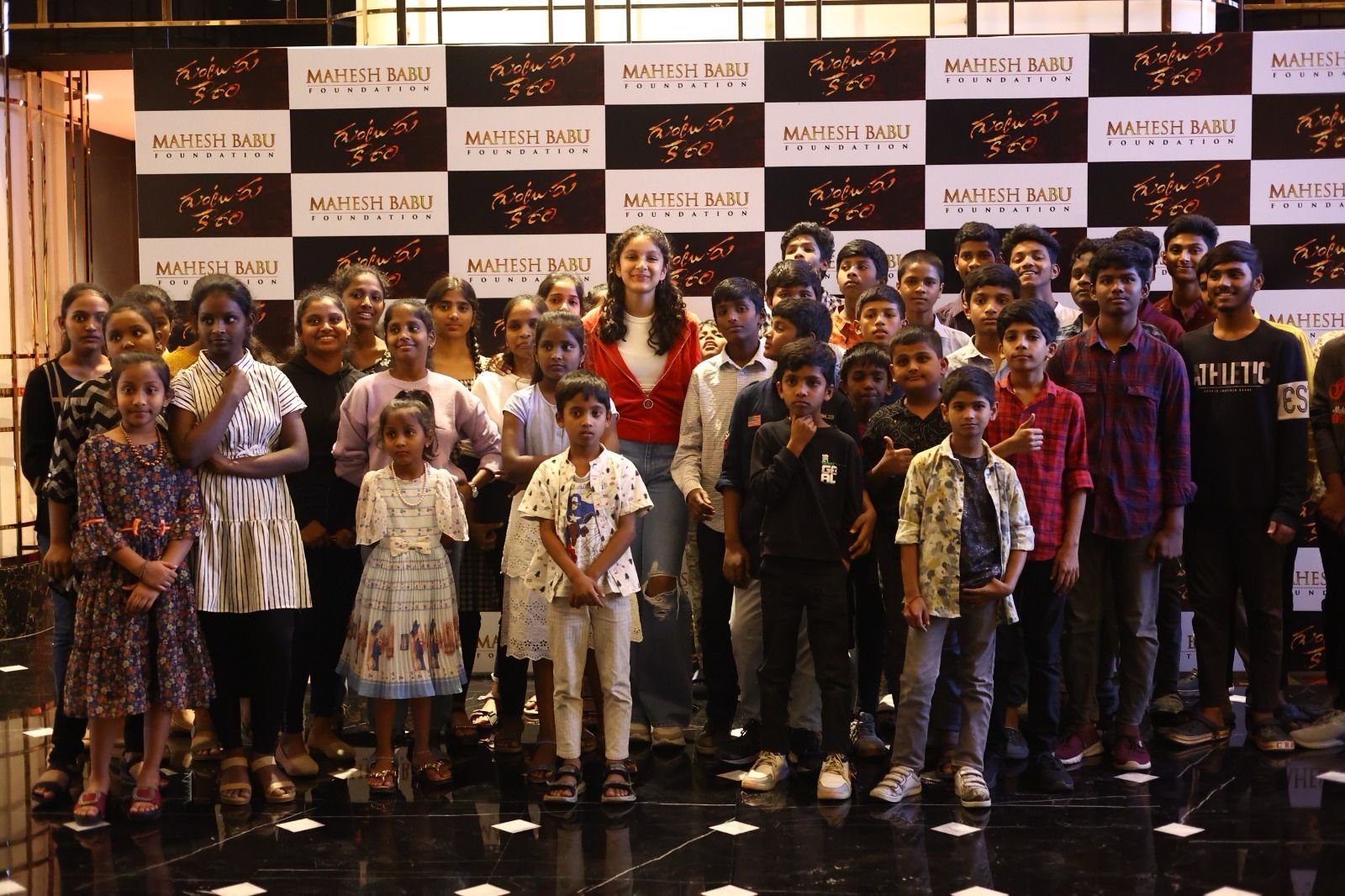 A Cinematic Celebration: Mahesh Babu's Daughter, Sitara Ghattamaneni, Hosts Guntur Kaaram Special Screening for Orphan Kids