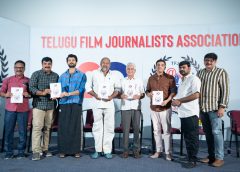 Family Star Vijay Deverakonda, Dil Raju, Narayana Murthy, Sreenivas Reddy distributes Telugu Film Journalist Association (TFJA) Health and ID Cards