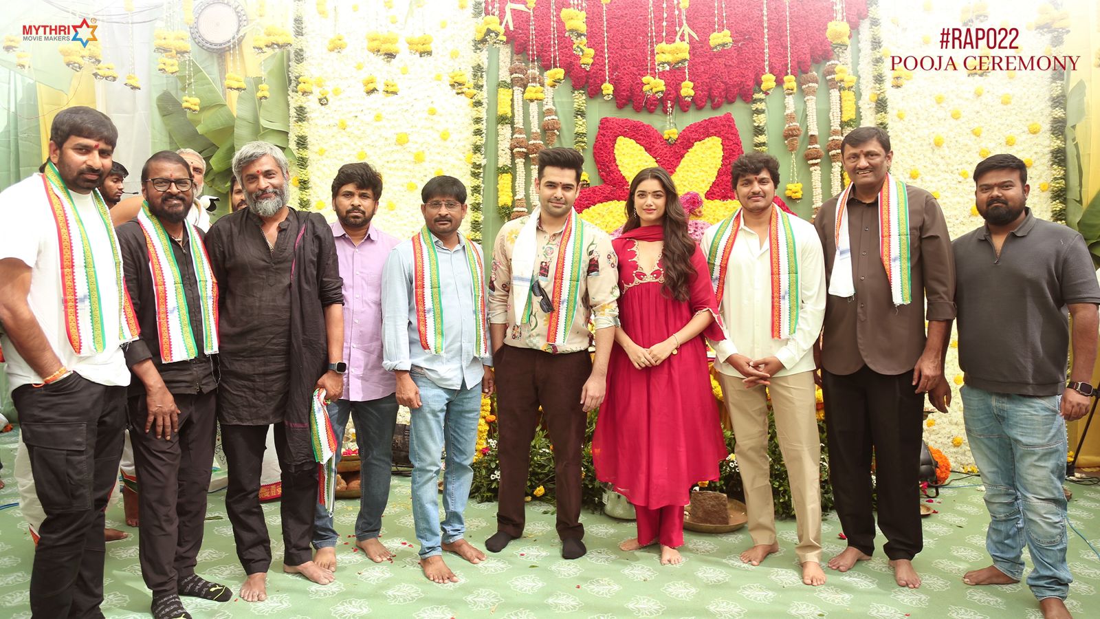 Ram Pothineni, P Mahesh Babu, Mythri Movie Makers' RAPO22 Launched With Pooja Ceremony