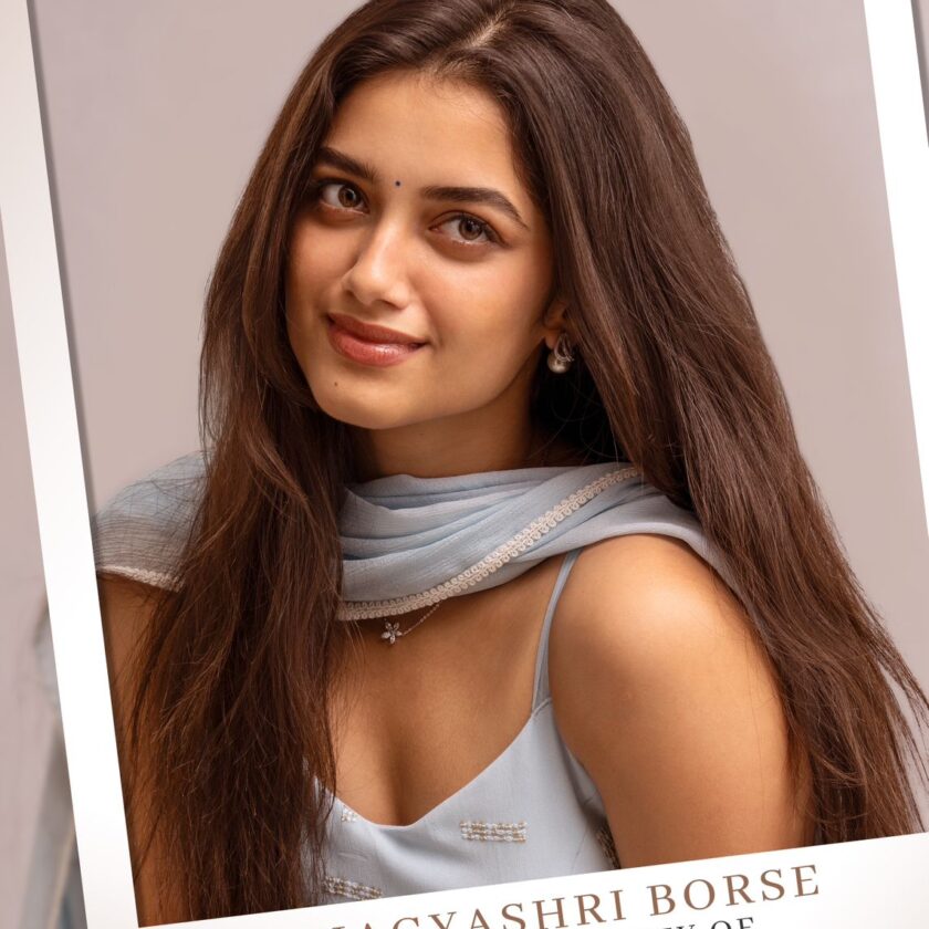 Bhagyashree Borse is the heroine in the movie produced by Maitri Movie Makers under the direction of Mahesh Babu P starring Ram Pothineni as the hero.