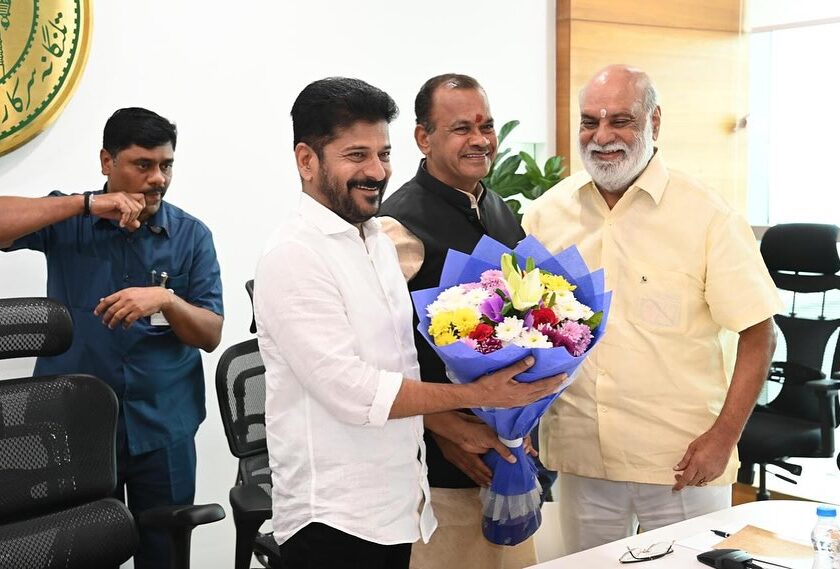 CM Revanth Reddy meets film celebrities