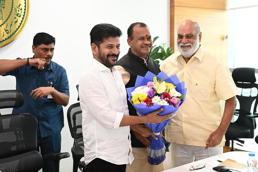 CM Revanth Reddy meets film celebrities