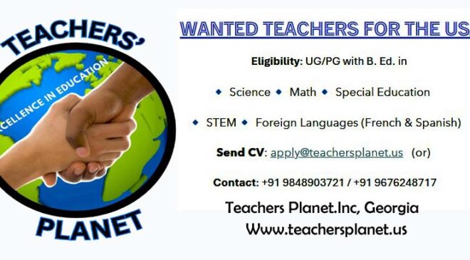 WANTED TEACHERS FOR THE USA