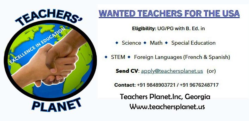 WANTED TEACHERS FOR THE USA