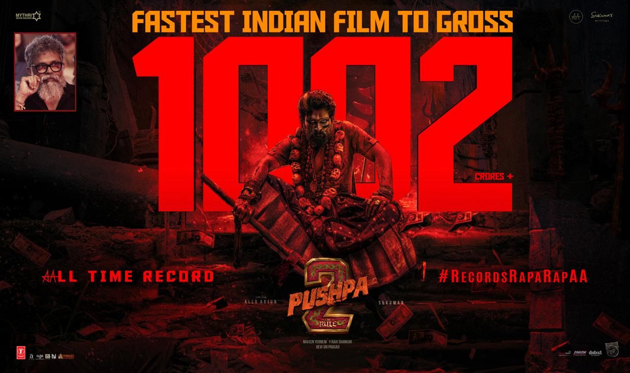 All time record Fastest ₹ 1000cr gross in just 6 daysPushpa 2: The Rule'