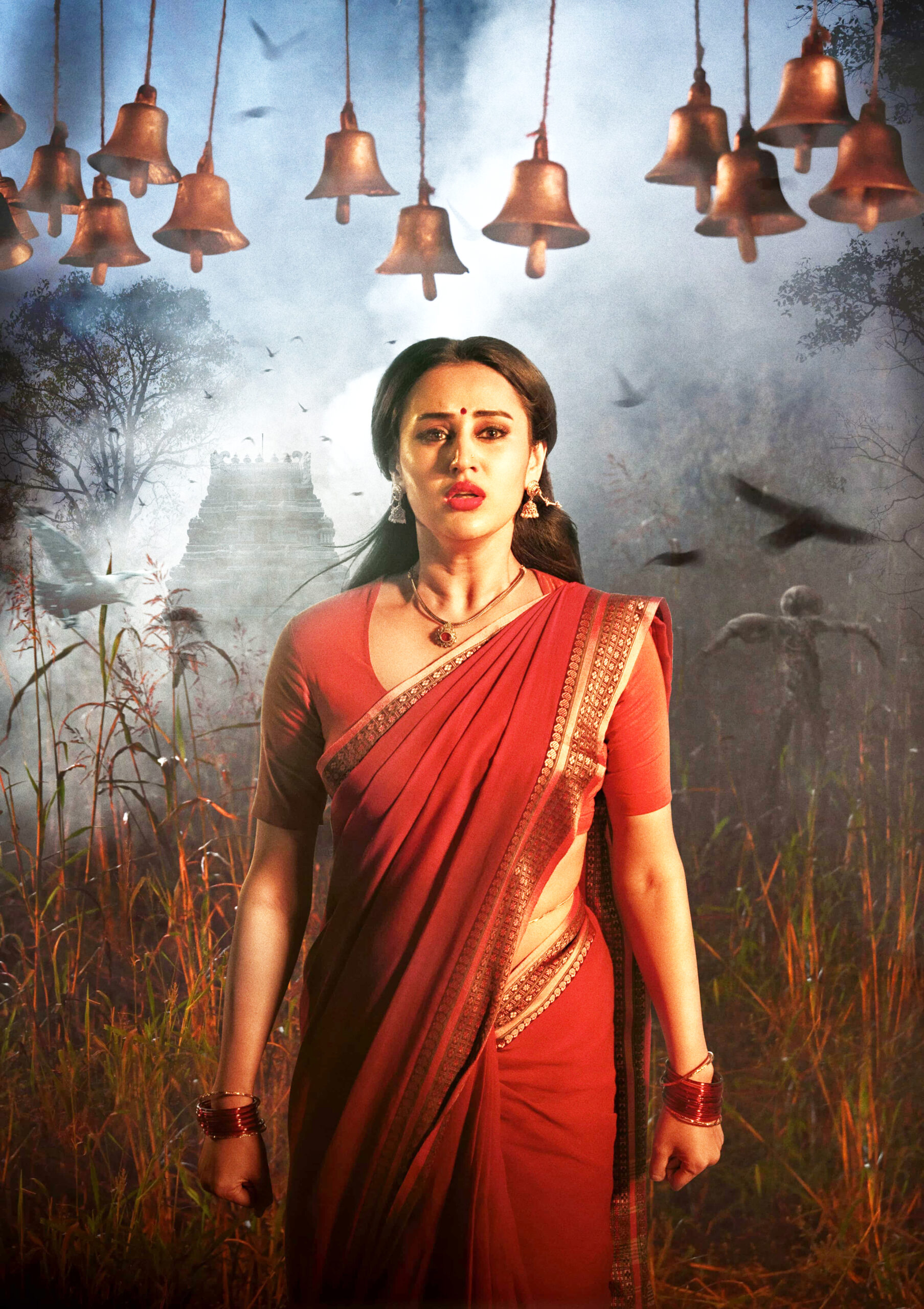 Archana Iyer first look released from Aadi Saikumar's supernatural horror thriller 'Shambala'