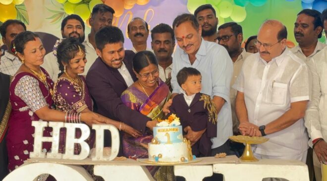 Nihansh's first birthday celebration was a feast for the eyes