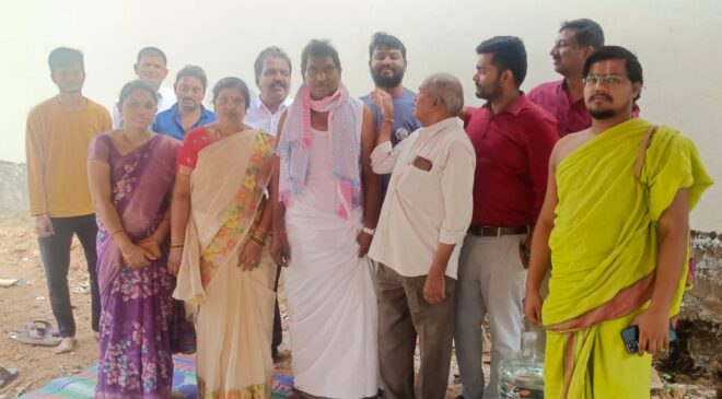 Marupaka Sravani in splendor - Bobbala Shashank Reddy's house construction Bhoomi Puja