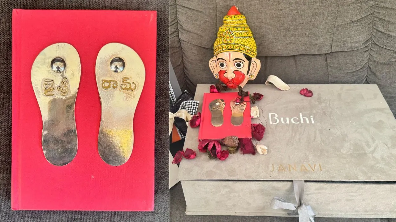 Actor Charan gifts Hanuman Chalisa to director Buchi Babu