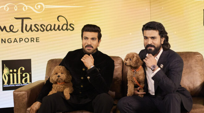 Ram Charan and his pet dog Rhyme Make History at Madame Tussauds After Queen Elizabeth