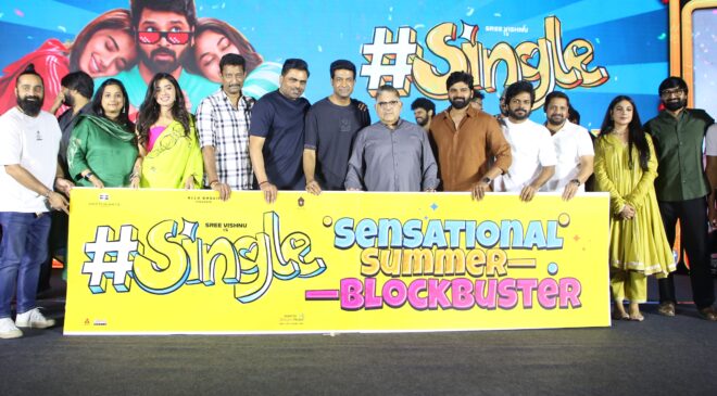 Big thank you to the audience for making the #single the biggest blockbuster: Mega producer Allu Aravind at the success meet