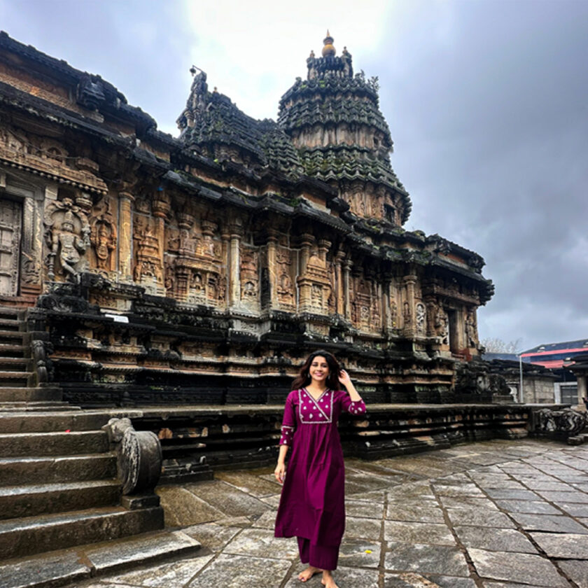 Heroine Nabha Natesh visits her hometown Sringeri