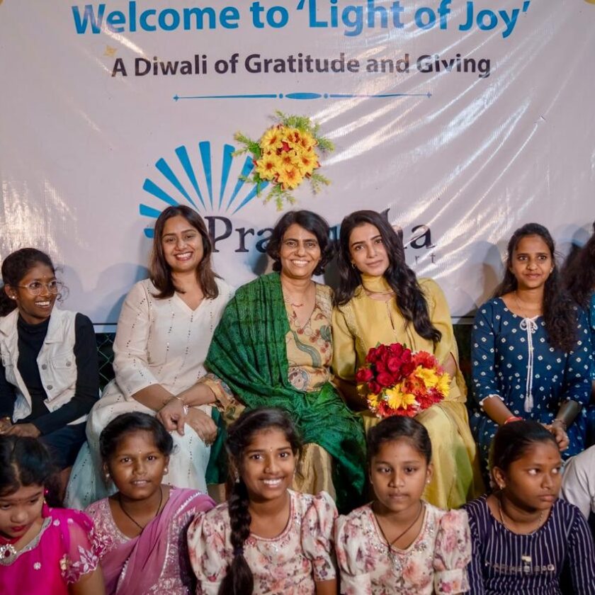 Actress Samantha's NGO Pratyusha Support Celebrates ‘Light of Joy 2025’ — A Diwali of Gratitude, with 250+ Orphan kids