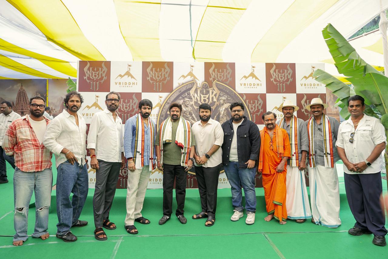 Nandamuri Balakrishna, Gopichand Malineni, Venkata Satish Kilaru, Vriddhi Cinemas’ Historical Epic #NBK111 Launched Majestically