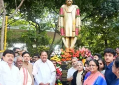 రవీంద్ర భారతి ప్రాంగణంలో ఎస్పీ బాలు విగ్రహావిష్కరణ