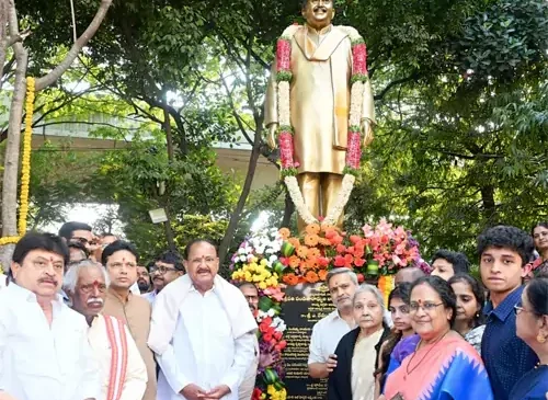 SP Balu's statue unveiled at Ravindra Bharathi campus