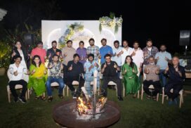 A grand victory celebration at the Megastar's house