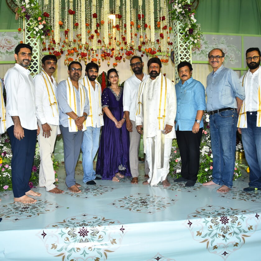 Nara Lokesh Claps, Tejasini Directs- God Of Masses Nandamuri Blakrishna, Sensational Maker Koratala Siva, Sudhakar Cherukuri, Sudhakar Mikkilineni, SLV Cinemas, Yuvasudha Arts’ #NBK112 Launched Majestically