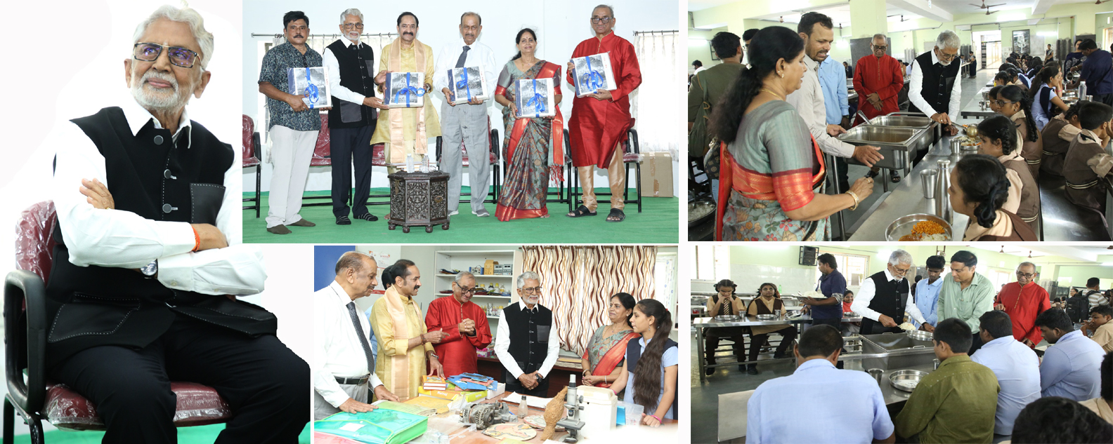Muralimohan's 61st Wedding Anniversary Celebrated Among Visually Impaired Students