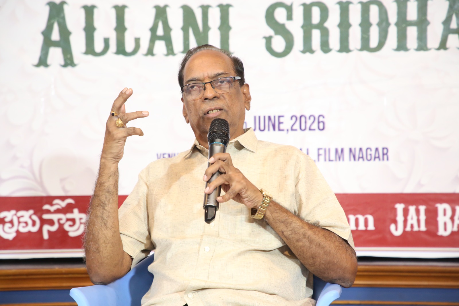 "I will continue working for cinema until my last breath": Director-producer Allani Sridhar at the Film Critics' 'Meet the Press'.