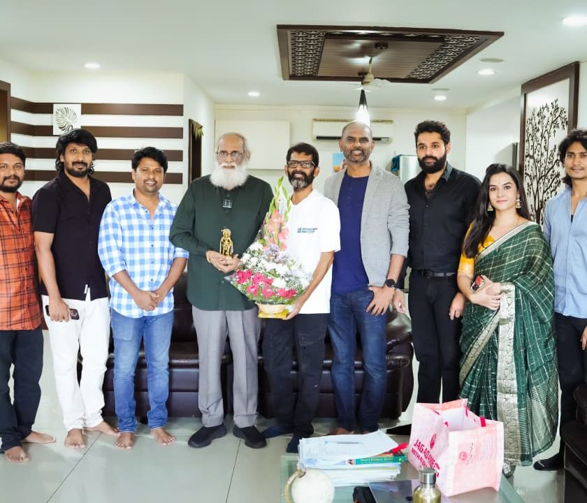 The 'Kalyanam Kamaneeyam Jeevitham' poster, unveiled by renowned writer Vijayendra Prasad