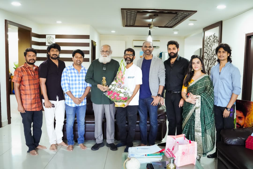 The 'Kalyanam Kamaneeyam Jeevitham' poster, unveiled by renowned writer Vijayendra Prasad