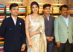 English tollywood star srilila chethula meeduga 'di signature silx' showroom prarambham 'The Signature Silks' showroom inaugurated by Tollywood star Sreeleela.