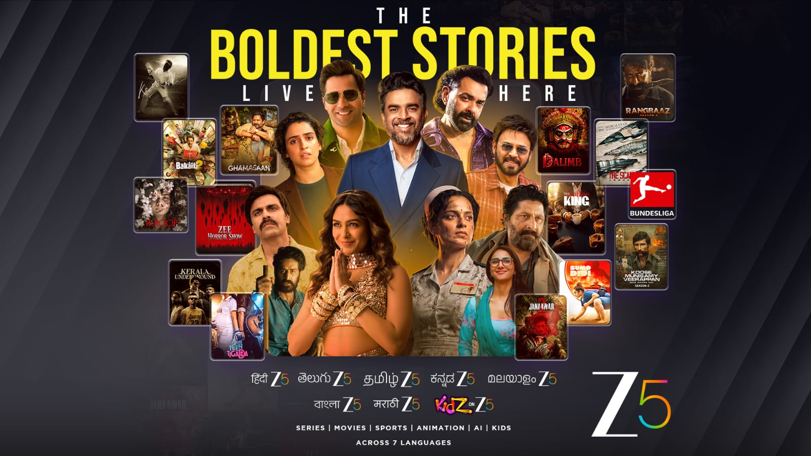 ZEE5 created a sensation by announcing a massive multi-language content lineup spanning seven languages