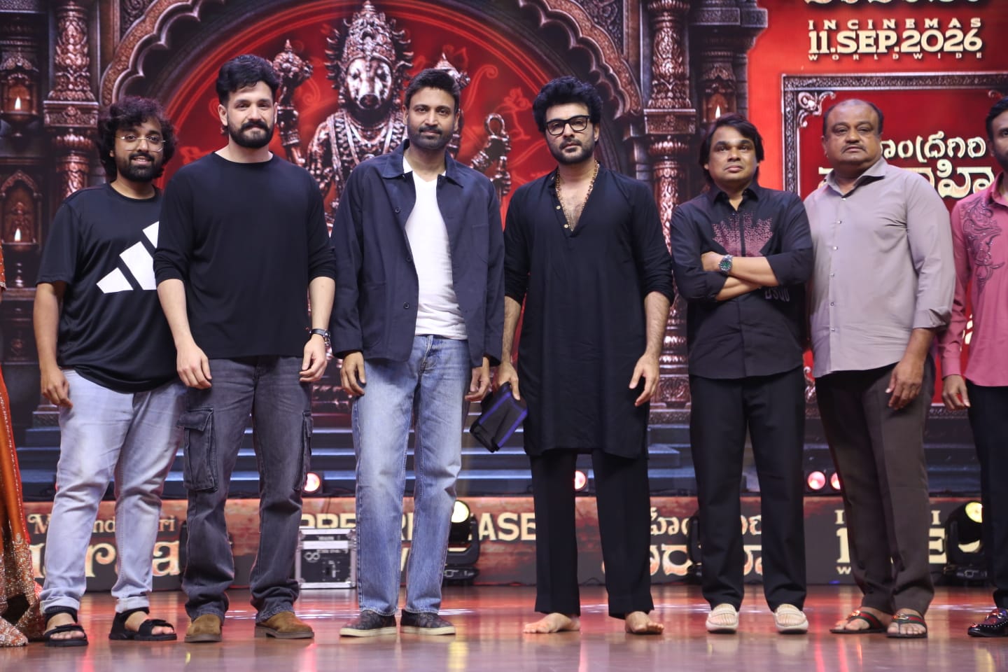 "Mahendragiri Varahi is a movie that must be watched in theaters. It features excellent divine content," said actor Akhil Akkineni at the pre-release event.